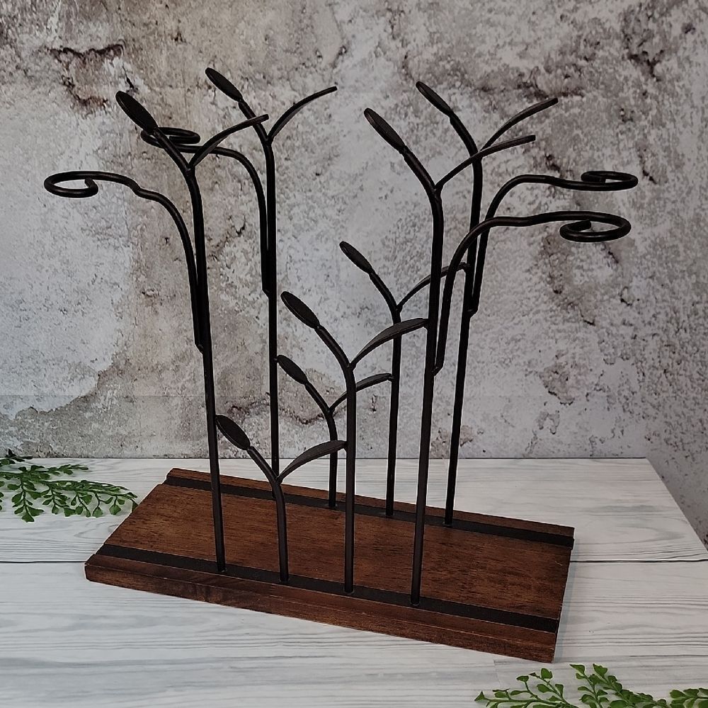 Wrought Iron Wine Rack Art Deco Style